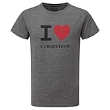 stylisches modernes Shirt JOllify EIBENSTOCK T-Shirt mit hochwertigem Druck – I Love – Größe: L – Farbe: grau Charcoal