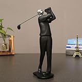 Resin Sports Figure Statues - Modern Abstract Athlete Sculptures for Home, Office Desk, Shelf Decor - Golf, Baseball Player Figurines - Durable Collectible Art Decorations (Golf)