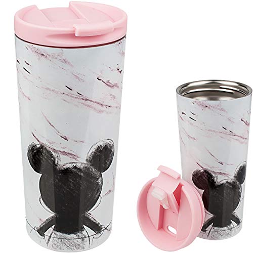 doppelwandige - Edelstahl - Isolier & Thermo - Trinkbecher/Becher/Kaffeebecher - - Mickey Mouse - BPA frei - 426 ml - auslaufsicher - Coffee to go - Trink..