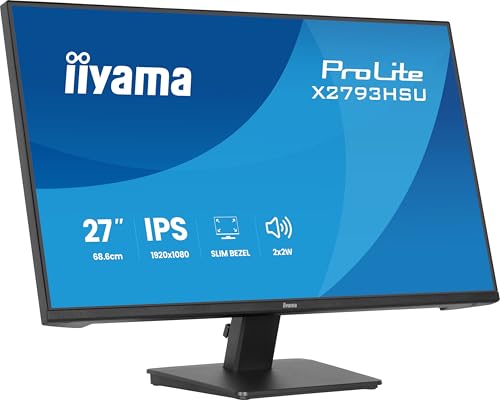 iiyama X2793HSU-B1-27, IPS, 1920 x 1080/120 Hz, concentrateur USB, 1H1DP
