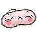 Produktbild msyou Eye Maske niedliche Schlafmaske verstellbarem atmungsaktiv Schlafmaske Augen Cover für Hause Büro Reisen (Rosa)