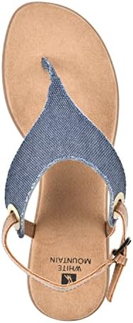 WHITE MOUNTAIN Shoes London Women's Sandal, Denim Blue/Fabric, 7 M | Image 3
