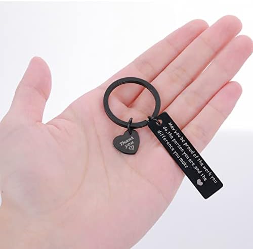 Grevosea 2 Pieces Keychain Appreciation Gifts Thank You Gift May You Be Proud Of The Work You Do Keychain Employee Appreciation Gifts for Teacher Counselor Doctor Nurse Social Worker