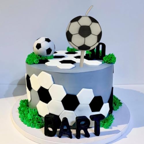 Image of Wanna Party Soccer Theme Candles - Birthday Decoration, Football Candles for Boys, Pack of 5