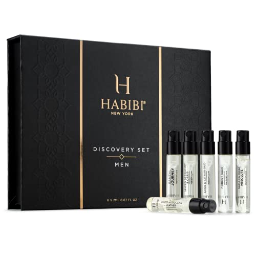 H Habibi Men Scent (Men's Discovery Sample Set) - Luxury Men's Fragrances With Notes Of Citrus, Leather, Spice & Oud - Fresh & Clean Perfume Samples For Any Occasion #TOP26