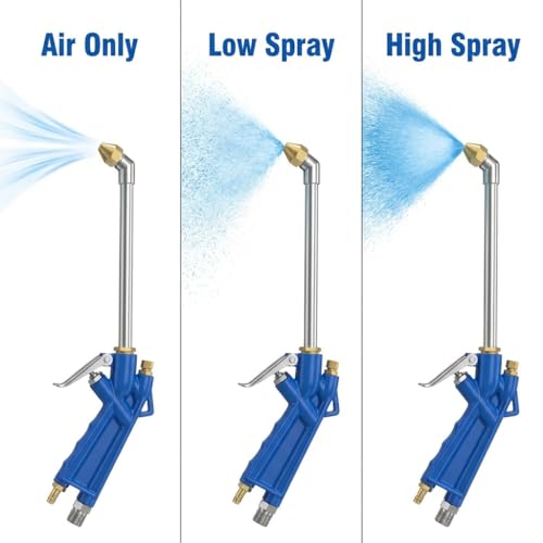 Image of QWORK Air Blow Gun Pneumatic Engine Cleaning Gun with 4Ft Hose, Cleaning Degreaser Sprayer Tool