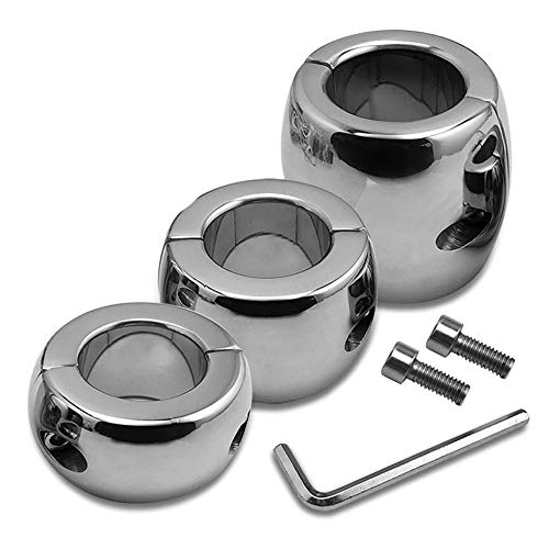 ペニスリング ステンレス鋼 ヘビー デューティ コックリング ネジ固定 ペニス拘束 リング 運動ボールストレッチャーペニス 男性 取り外し可能な ペニすリング cock ring アダルトおもちゃ 内径35mm(高さ：30mm) - 画像1