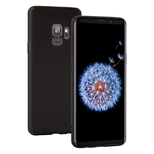 smartect Funda Slim para Samsung Galaxy S9 - Elegante diseño Negro Mate - Funda de móvil Resistente a arañazos y Golpes