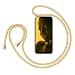 Produktbild ZhinkArts Handykette kompatibel mit Apple iPhone X/iPhone XS - 5,8" Display - Smartphone Necklace Hülle mit Band - Handyhülle Case mit Kette zum umhängen in Gold