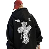[ドアーズ] パーカー フード付き プルオーバー プリント バックプリント ポケット付き スポーティー 十字架 秋冬 フード 付き トラベル 原宿系 カジュアル ヒップホップ ダンス ファッション 10 20 30代 20歳 30歳 紳士 m サイズ 暖かい 楽チン 楽ちん ゆる ユルメ 着心地のいい ルームウェア ルームウエア ロゴ クロス柄 フーディー 黒 ブラック 4A-D03-BKM