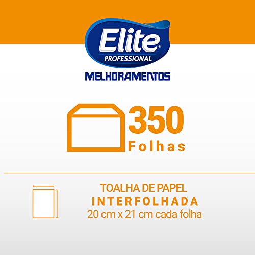 PAPEL TOALHA INTERFOLHADO FOLHA SIMPLES ELITE CLASSIC COM 350 FOLHAS, Elite Professional