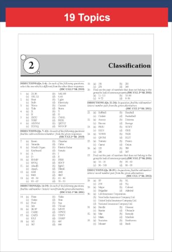 Image of 85 Topic-wise 2026 - 2010 SSC Reasoning Ability Previous Year Question Bank - CGL (Tier I & II), CHSL (Tier I & II), MTS, CPO & Stenographer 8th Edition