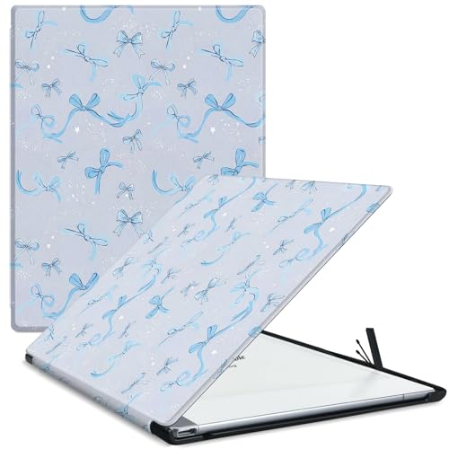 Aippdo Case for Remarkable 2 Paper Tablet 10.3" 2020 Released,Lightweight and Hard Back Shell Protective Book Folio Cover with Built-in Pen Holder,Comes with Remarkable 2 Pen Tips. (Bow-Blue)