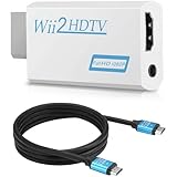 Zacro Wii HDTV Adapter Wii HDTV Wii zu HDTV Full HD Konverter Display Port auf HDTV Adapter 720P 1080P HD Video Audio Ausgang mit 1 M größer Geschwindigkeit HDTV Kabel für Wii Display