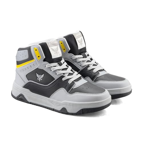 Image of ASIAN Mojo-54 Men's High-Top Sneakers | Stylish High Neck Casual Shoes with Cushioned Comfort, Durable Build & Grip Sole