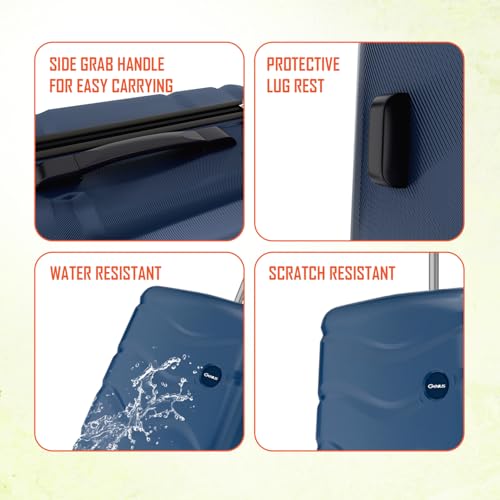 Image of Safari Genius Fortis 77cm Large Size Check-in Trolley Bag Hard Case Polycarbonate, 4 Spinner Wheels, 360 Degree Wheeling Luggage, Travel Bag, Suitcase for Travel, Trolley Bags for Travel, Blue