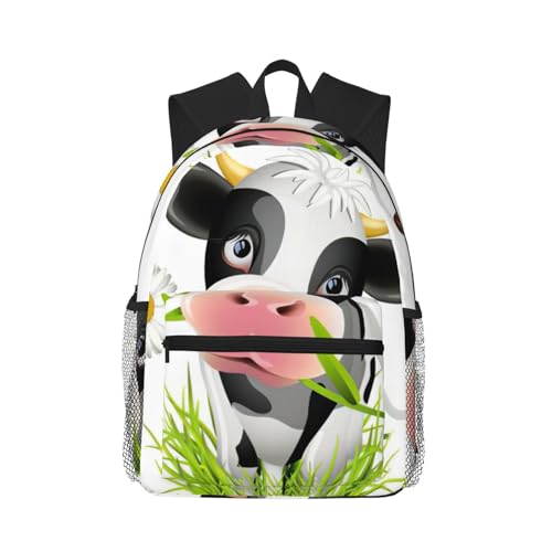 Sac à dos imprimé vache imperméable et décontracté pour le voyage