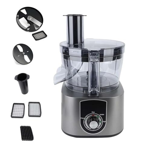 Picadora De Verduras - Cortadora De Frutas - Procesador De Alimentos EléCtrico De 100 Kg/H Para Cebollas, Tomates, Zanahorias Y Pepinos, Cuchilla De Rejilla ExtraíBle, 5 L,Black