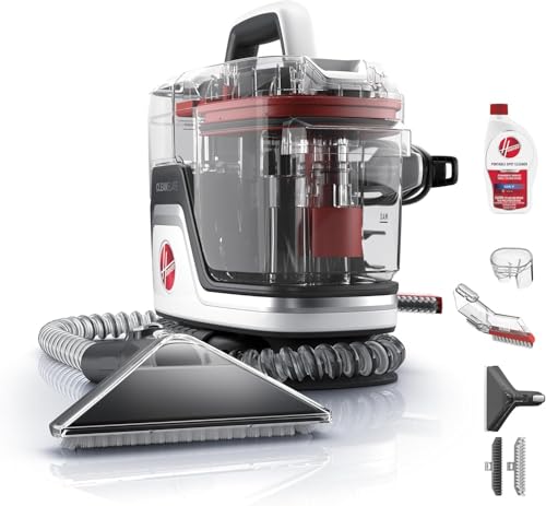 Hooveer CleanSlate Plus Portable Carpet Upholstery Spot Cleaner Machine, Powerful Suction with Versatile Tools, Pet Stain Remover, Car and Auto Detailer, Pair with Hoover Carpet Cleaner Solution