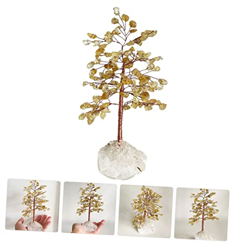 Arbre à argent en cristal et bonsaï en pierre pour déco de table - 2