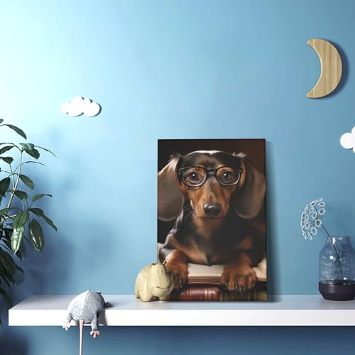 Impression sur toile teckel de qualité supérieure pour bureau - 6