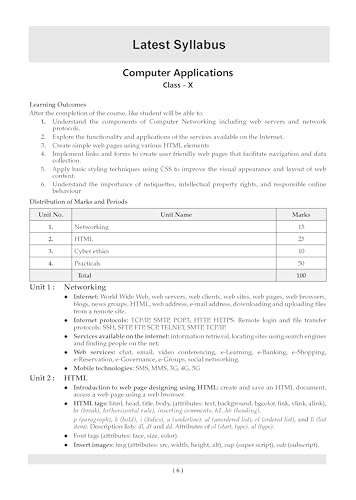 Image of Oswaal CBSE Class 10 Computer Applications Question Bank | Chapter & Topic-wise Solved Papers (2017-2026) | Based on Syllabus (April 2026) | Includes 2026 Papers | For 2027 Exam