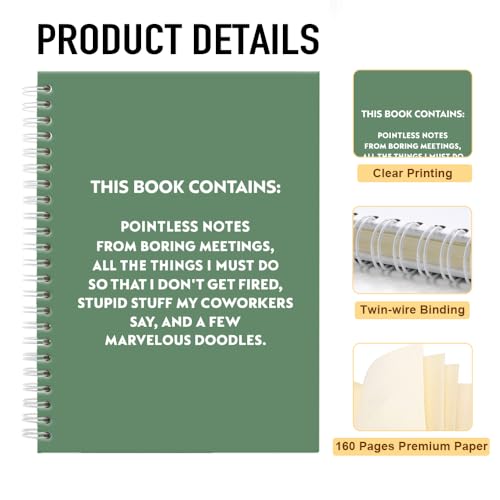 Cadeau amusant pour collègues avec ce carnet à spirale de bureau - 3