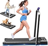 Walking Pad with Handle Bar, 2.5HP Walking Pad Treadmill, 3 in 1 Portable Under Desk Treadmills for Home Small Space, Foldable Folding Home Treadmill with Remote Control, 320LBS Capacity
