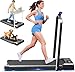 Almohadilla para caminar con inclinación, cinta de correr de 2,5 CV, cinta de correr portátil 3 en 1 para debajo del computadora para el hogar, pequeño espacio, plegable y plegable con control remoto