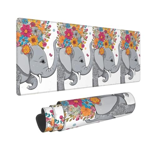 Tapis de souris de jeu éléphant fini les glissements et les taches