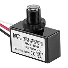 Photocell Sensor, Sensor, Photo Sensor for Outdoor Light, Photoelectric Sensor Switch 120V-277VAC Light Sensor Control Photocell Light Automatic On/Off Photoelectric Switch