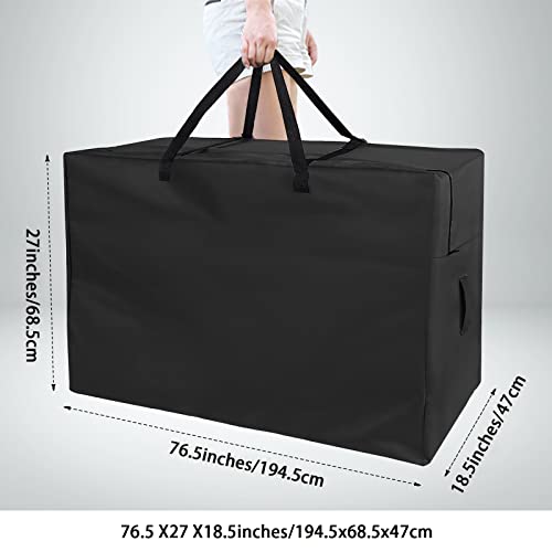 Andacar Folding Mattress Storage Bag for Tri-Fold Mattress, Fits Up for King 6 Inch Mattress Folding Mattress Bag - 76.5 X27 X18.5 Inches