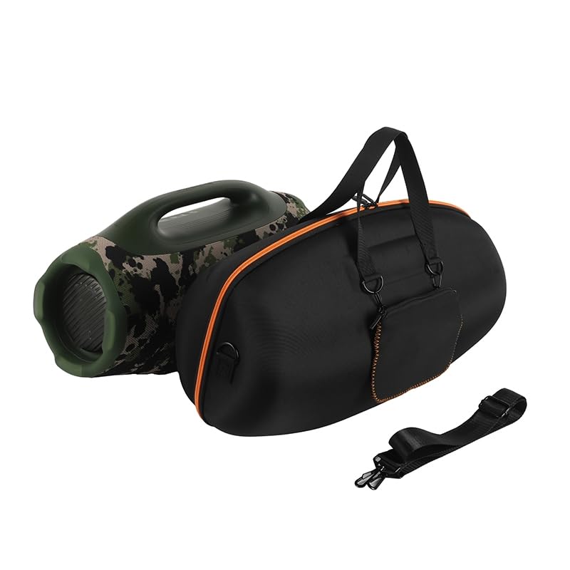 BeisDirect Reisetasche für JBL Boombox 4 Lautsprecher, tragbare harte EVA-Tragetasche, Schutzhülle, Lautsprecherhülle, staubdichte Aufbewahrungstasche mit Schultergurt und kleiner Tasche (Orange)