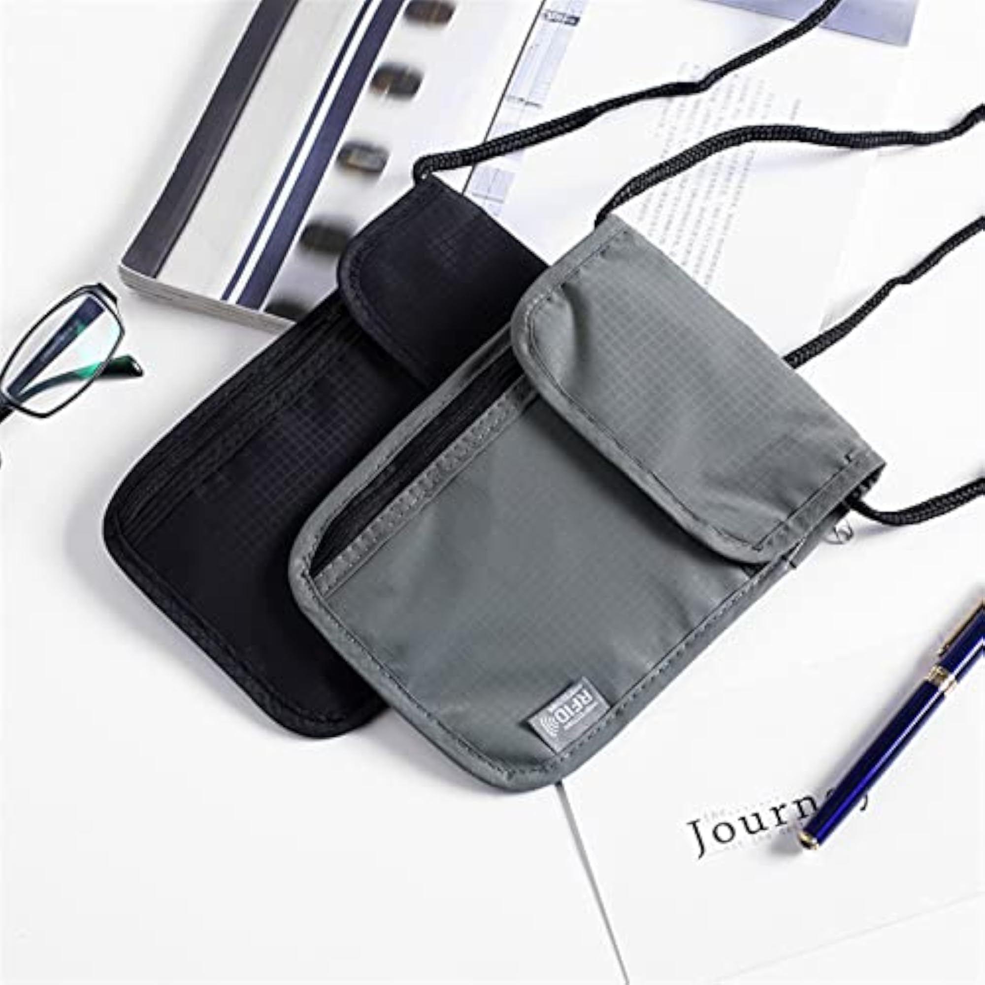 Waterproof Neck Wallet, RFID Travel Document Storage