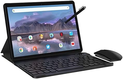 TOSCIDO Tablet 10 Pollici 5G WiFi Octa Core 2Ghz,4G LTE,Android 10 Tab,4GB RAM 64GB ROM,GPS,6000mAh,Grigio-Tastiera Bluetooth,Mouse,Custodia