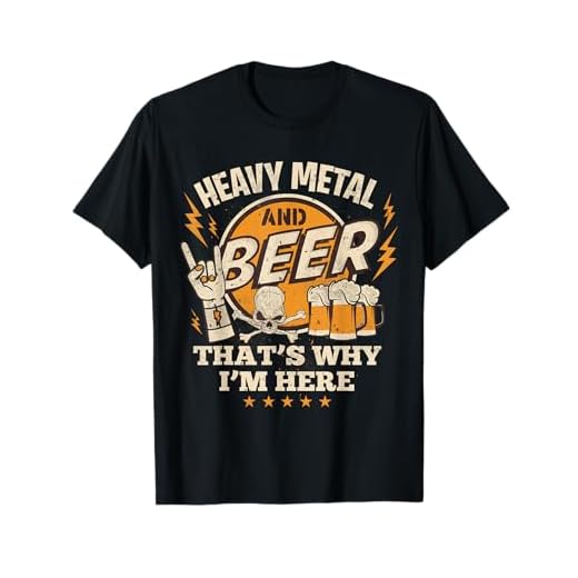 Metalhead Heavy Metal y cerveza por eso estoy aquí Punk Rock Camiseta