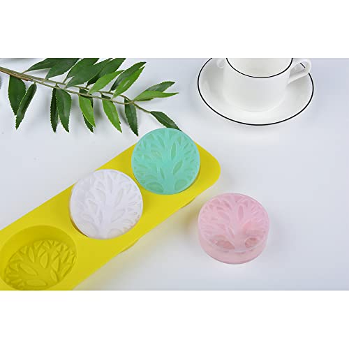 Sj Silicone Soap Molds, Leaf 4-Cavity Silicone Molds For Pudding, Muffin, Cornbread, And Cheesecake Silicone Soap Molds #TOP3