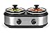 TRU Double Slow Cooker by Select Brands - Double Buffet Server for Parties, Holidays & Gatherings - Slow Cooker Buffet Server - 2 Inserts, Each 1 1/4 Quarts