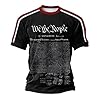 Men's T-Shirt - Short Sleeve Crew Neck Top | Stylish Themed Shirt for Casual and Special Occasions with Patriotic Design, Style#z01 Black, S #3