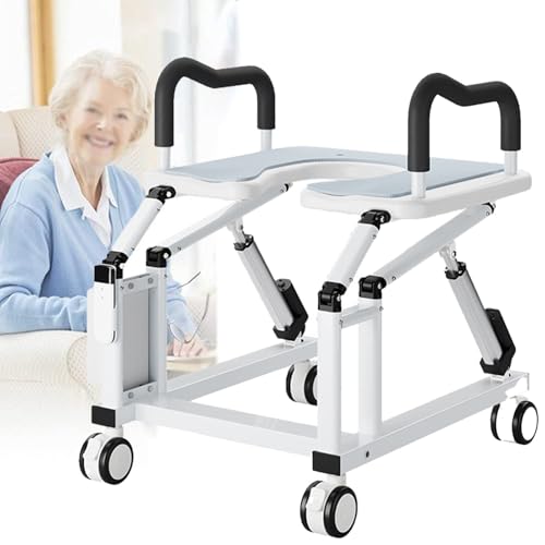 Elevador Automático De Asiento De Inodoro, Silla Eléctrica con Reposabrazos Antideslizantes, Ruedas Universales De 360°, Ángulo Ergonómico De 29°, Ideal para Personas Mayores.