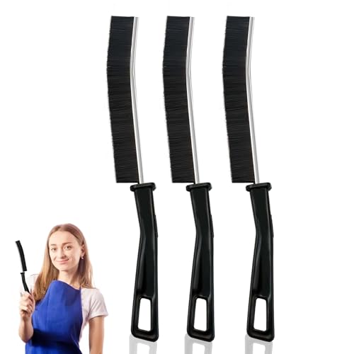 Crevice Cleaning Brush, Grout Brush, Hard Bristle Scrubbing brush for Narrow Corners in Home Kitchen Bathroom and Window, Long Handle Thin Brush,Cleaning Products Tool-3pcs