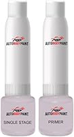 Vista 7 de ABP Basecoat + Clearcoat Paint Compatible with Mitsubishi Nativa Cool Silver Metallic A19