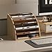 File Rack Fan Shaped File Organizer, 7 Tier Desk Paper Holder, Desktop Large Sorter Letter Trays