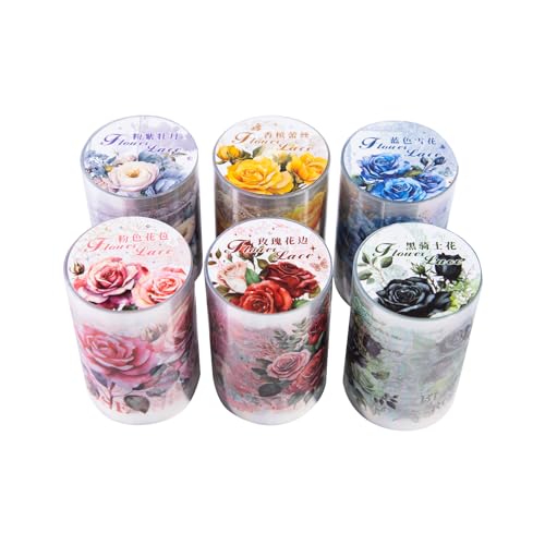 Alideco 6 }XLOe[v 킢 Be[WtHgt[ApAx ȑϐ CN50mm×2m PET S e[v L DIY  }Xe V[ (huamengleisi)