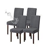 Genina Waterproof Chair Covers for Dining Room Set of 4 Kitchen Chair Covers Parson Dining Chair Sli