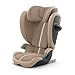CYBEX Gold Kinder-Autositz Solution G2 Plus, Ab ca. 3 bis 12 Jahre (100 - 150 cm), Max. 50 kg, Für Autos mit und ohne ISOFIX, Almond Beige
