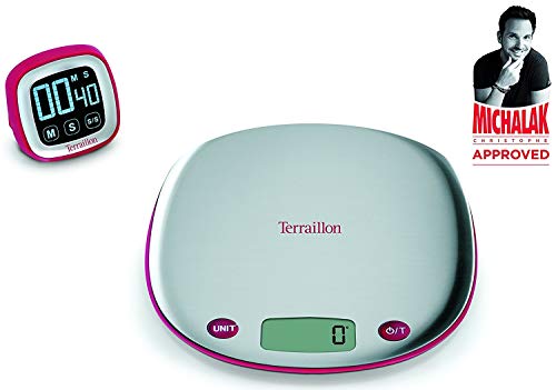 Terrailon Frosted Macaron 5kg Kitchen Scale & Timer by Christophe Michalak