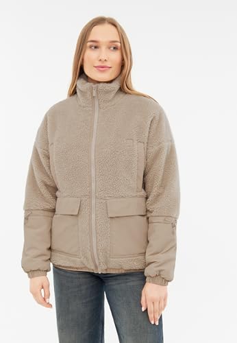Johnny Urban Teddyjacke Damen & Herren Beige - Carson - Unisex Sherpa Fleecejacke für Herbst & Winter - Outdoor Teddy Jacke Warm - Warme Übergangsjacke