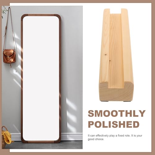 Support fixe pour miroir bois kaki socle stable multi-usage chambre - 8