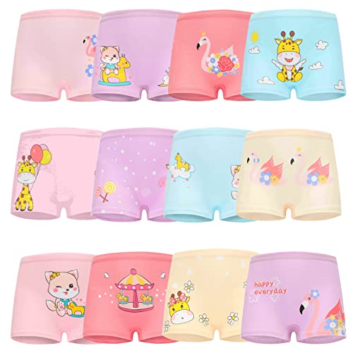 JackLoveBriefs Unterhosen Mädchen Pantys Baumwolle Unterwäsche (Größe:XL,Mehrfarbig 12 Pack, 7-9 Jahre)